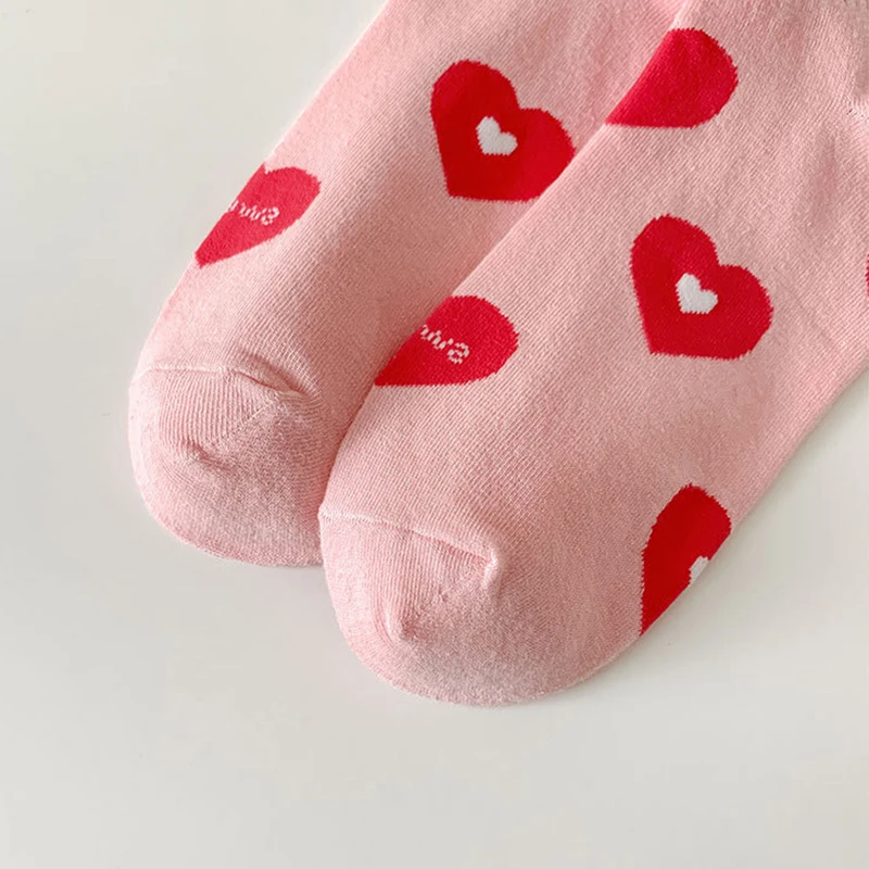1 Чифт висококачествени женски чорапи, ежедневни меки памучни чорапи 2023, пролет-розови, женски, корейски, Harajuku, дълги чорапи със средна дължина