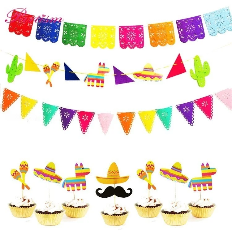 1 комплект за мексикански партита, Балон от фолио, Последната Фиеста, Блестящ Банер С Кактусом, Декор за моминско парти, Лятна Сватба, Аксесоари за Рожден Ден