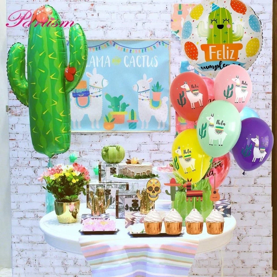 1 комплект за мексикански партита, Балон от фолио, Последната Фиеста, Блестящ Банер С Кактусом, Декор за моминско парти, Лятна Сватба, Аксесоари за Рожден Ден