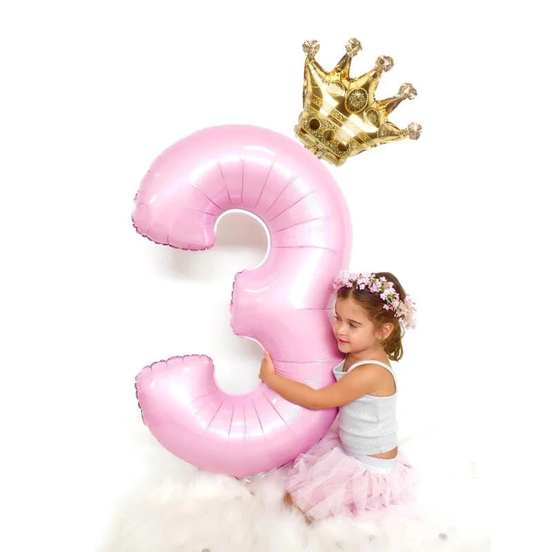 1 комплект от 2 теми, 32-инчовите балони от фолио с розови розово злато, украса за парти в чест на рождения Ден на за момчета и Момичета, аксесоари за украса на детската душа