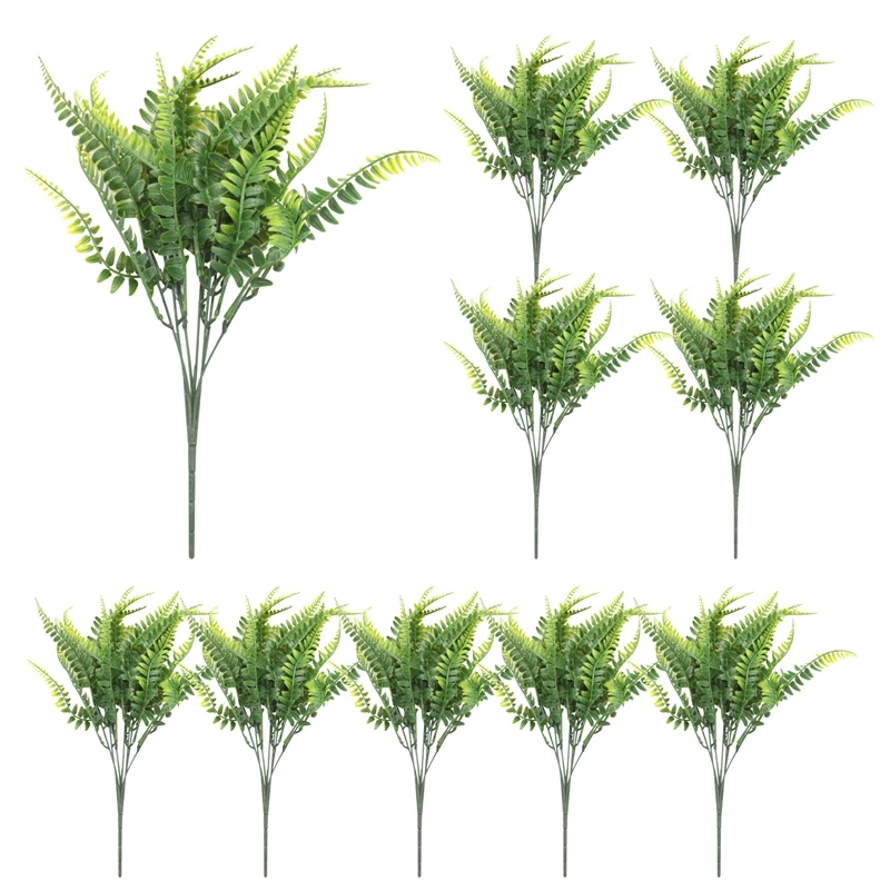 10 бр. изкуствен храст бостънския папрат, пластмасово растение, подвесная изкуствена зеленина за домашен Декор