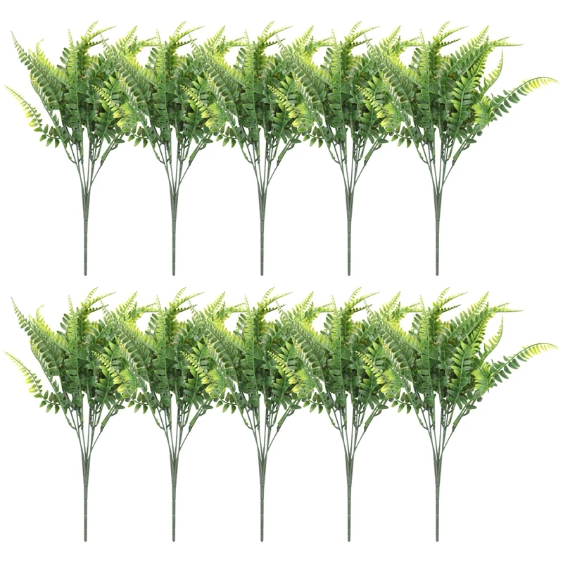 10 бр. изкуствен храст бостънския папрат, пластмасово растение, подвесная изкуствена зеленина за домашен Декор