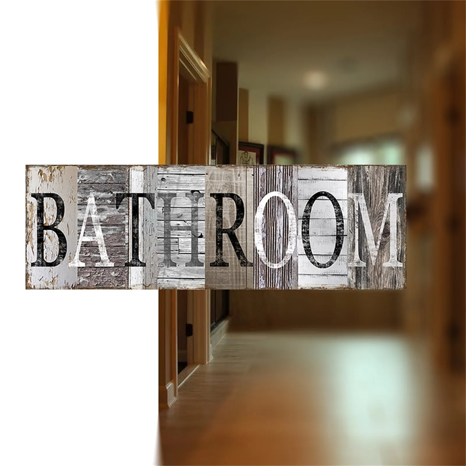 1бр Нова дървени стенни табели за баня, знак за домашен интериор, градина, висящи за стената на изкуството, декоративни стенни знак за баня 2023