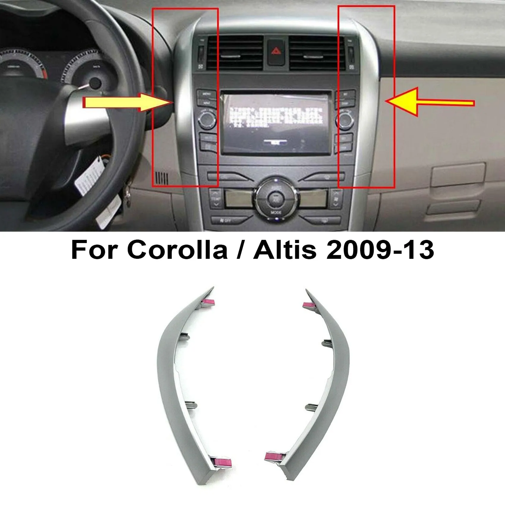 2 бр. Панел на таблото за Toyota Corolla Altis 2009 2010 2011 2012 2013 Централен Пулт за управление Стайлинг автомобили