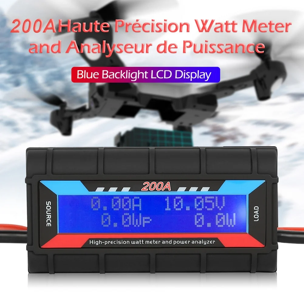 200A Волтметър Амперметър RC Акумулатор Тестер за Напрежение, Мощност и Енергия Монитор Електрически Ток Ваттметр Dc 0-60 В