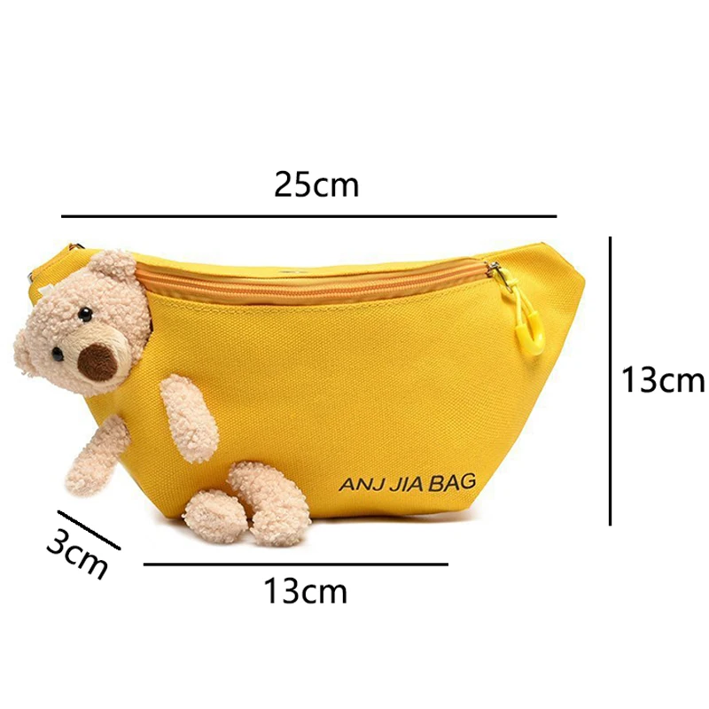 2022 Нова дамски поясная чанта с сладък мечок, висококачествени модни холщовые чанти за рамо, дизайнерски нагрудная чанта през рамо, жените однотонная поясная чанта