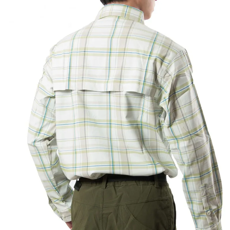 2022, мъжка тениска за риболов, мъжки каре риза LS, бързосъхнеща UPF30, дишаща спортна мъжка риза за къмпинг, туризъм, размерът на САЩ L-2XL