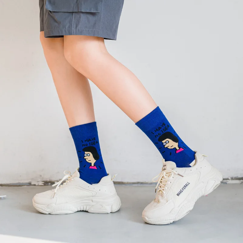 27 Стилни забавни женски чорапи с герои от анимационни филми, памучни чорапи унисекс с плодов модел, дамски чорапи Harajuku, светли градинска дрехи, скъпа чорап