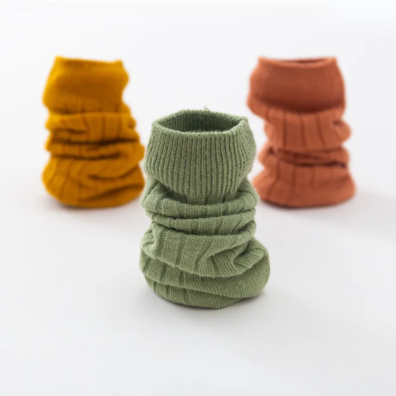 3 чифта/комплект от 0 до 5 години, бебешки обикновена чорапи Four Seasons за момичета без кости, меки дишащи гети до коляното