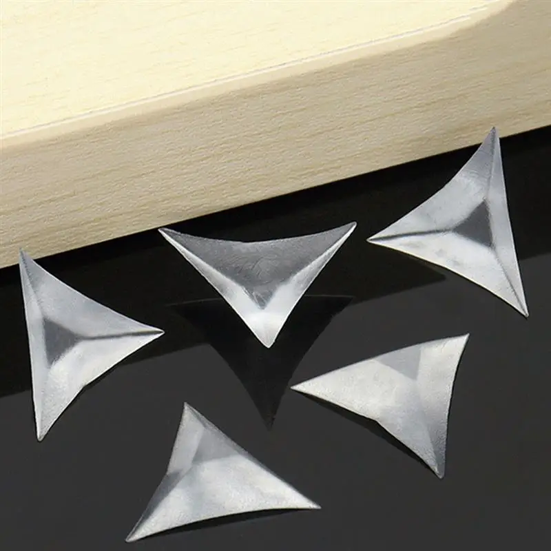 300 бр. PVC Прозрачна триъгълна защитен ъгъл от прах, защитен калъф за Ъглов ръба на масата, за кутия мебелен шкаф