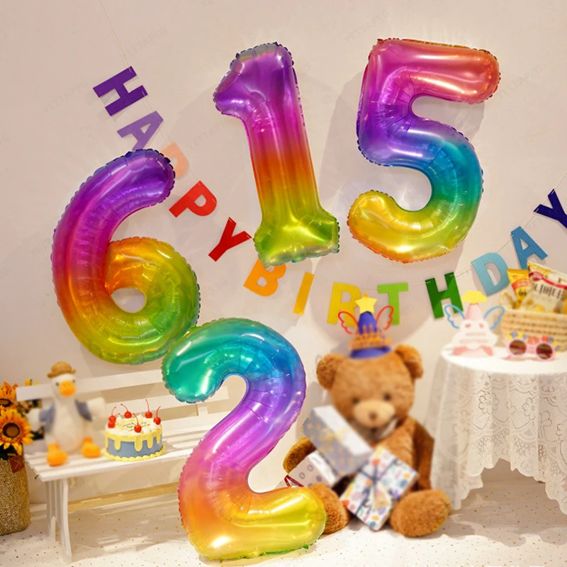 40-инчови големи балони цифрови балони, гелиевый топка с номер, jelly топка 0-9, честит рожден Ден, украси за сватбени партита, детски душ