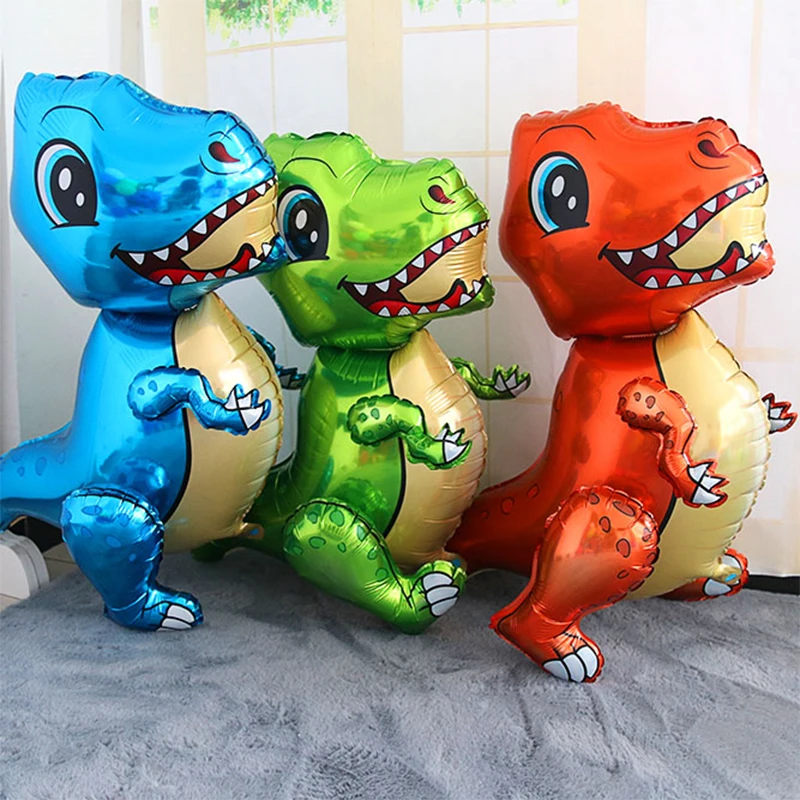 4D балони с динозаври, ходене у динозавър, балони балони, декорация за рожден ден, Детски рожден Ден на динозаврите, в Света на 