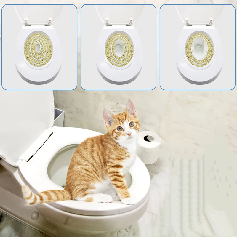 5 бр. симулатор за мускулите котешки тоалетни, определени за приучения на домашни любимци за обличане, подложка за приучения Котки, Седалка за тоалетната чиния, Каишка за домашни любимци в Тоалетната
