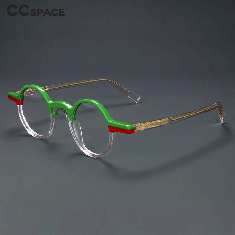 54747 Реколта малка рамки в стил пънк, кръгли мъжки оптични очила, Дамски слънчеви очила, ацетатная рамки за очила за мъже, прозрачни лещи