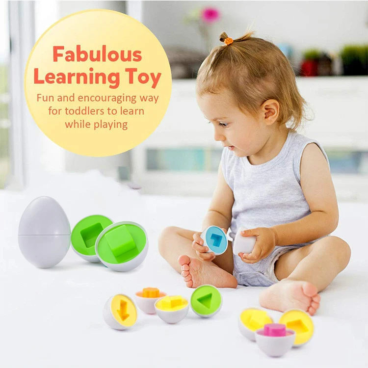 6 бр. забавни играчки за бебета, распознающие цвят и форма, подходящ към яйца, Сражающиеся Вградени играчки за деца, подарък за рожден Ден, Коледа, Нова Година