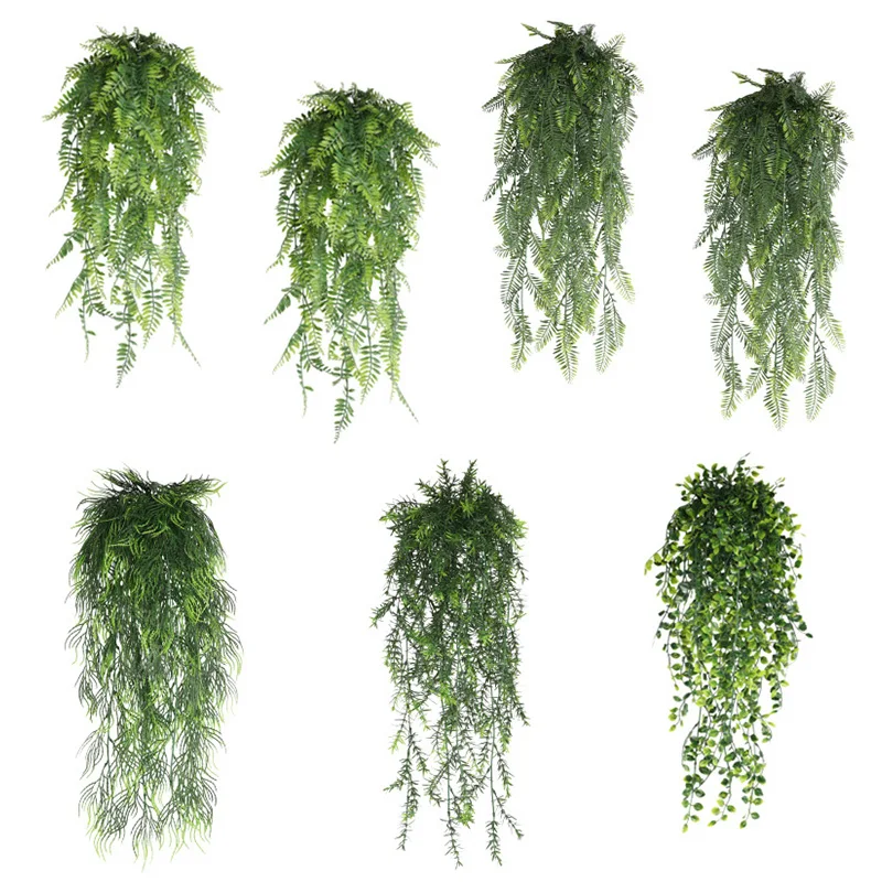 7 стилове, имитация на лозя, Зелени Растения, изкуствени ротанги, зелени листа, градинско сватбена украса за Дома