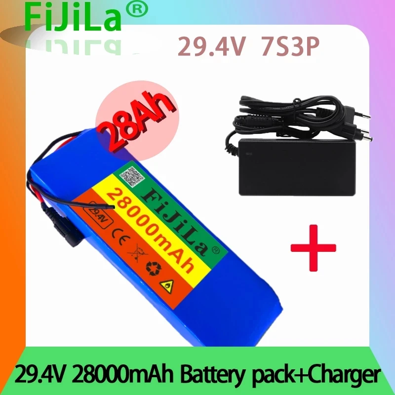 7s3p 29,4 В 28000 ма литиево-йонна батерия com 20a equilibrada bms para bicicleta elétrica scooterdeenergiacadeira деродас + 2a каррегадор