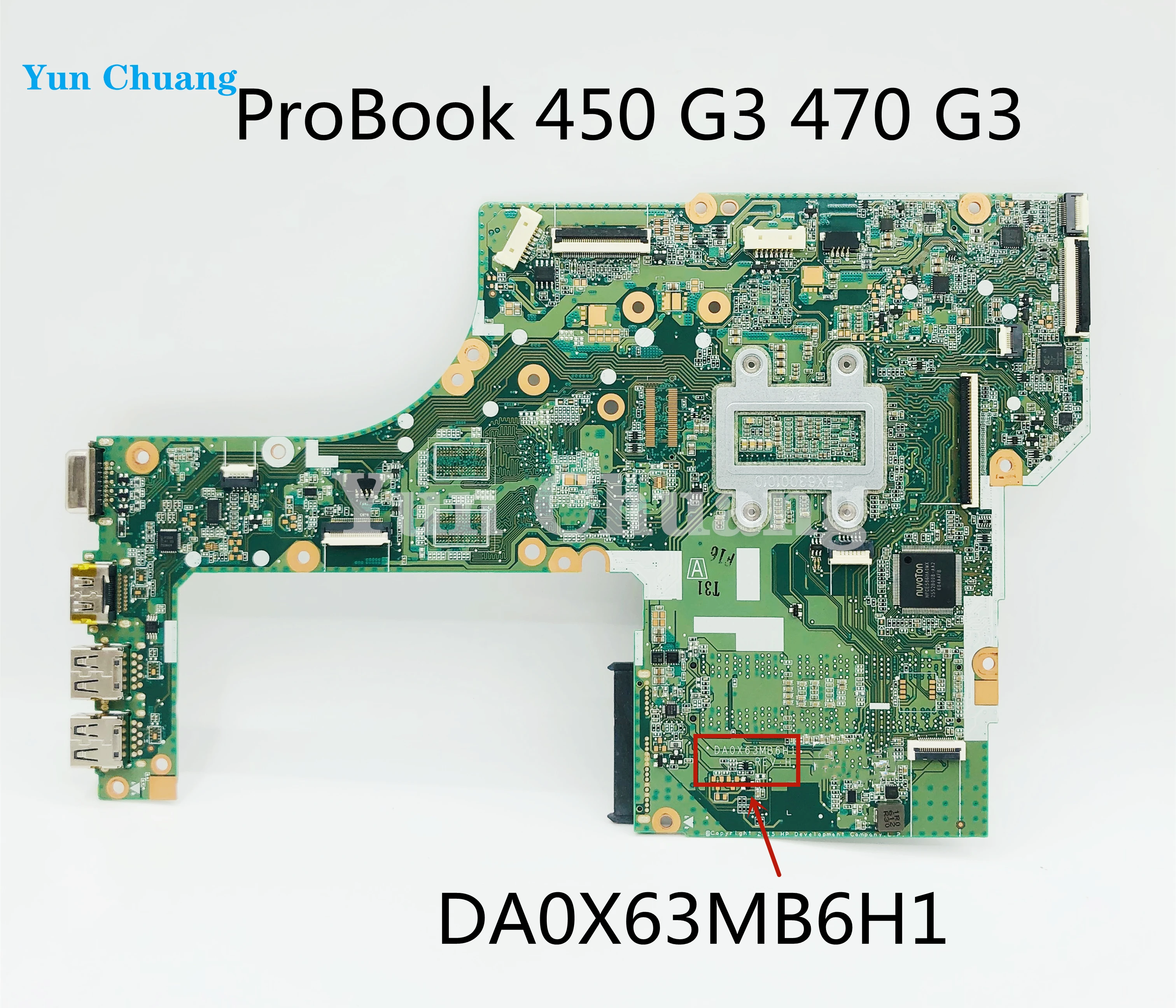 830932-601 830932-001 DA0X63MB6H1 DAX63CMB6C0 За HP ProBook 470 450 G3 дънна платка на лаптоп процесор i7 6500U DDR3L 100% тестова работа