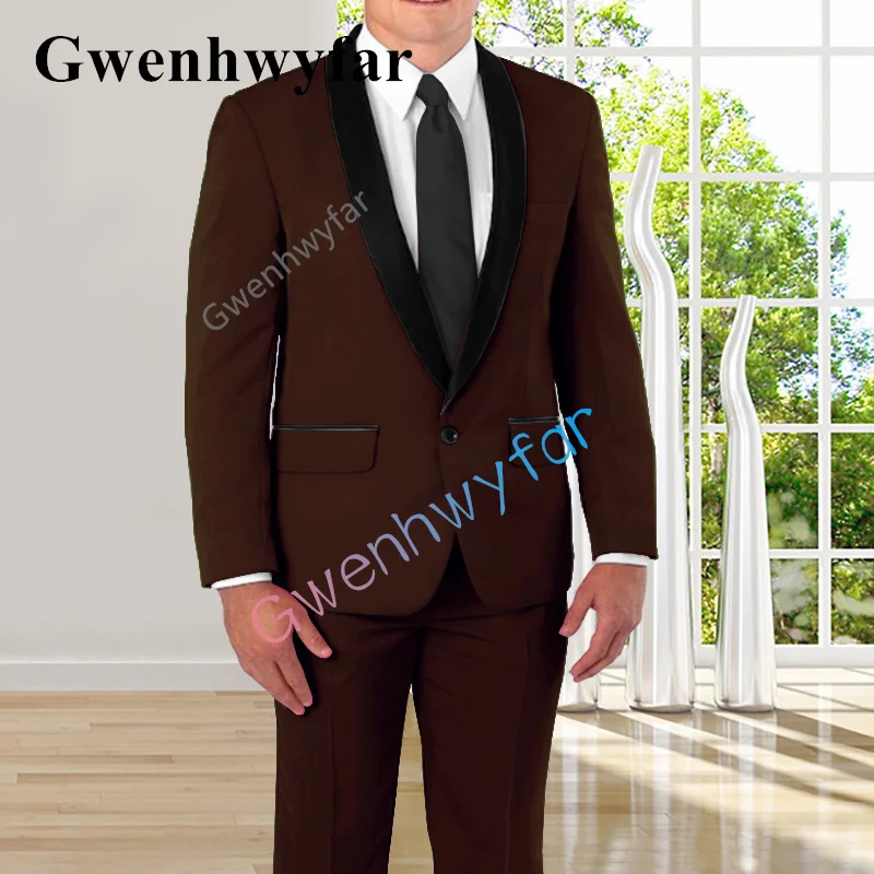 Gwenhwyfar, новият годишен однобортный костюм за младоженеца на сватбата, casual стил, светло оранжево смокинг, модерен комплект от 2 теми