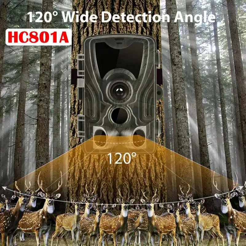 HC801A Trail Camera 1080P Дивата Камера С Активиране на Движение На Открито За Търсене на Следи за Нощно Виждане за Лов с 32 GB TF карта