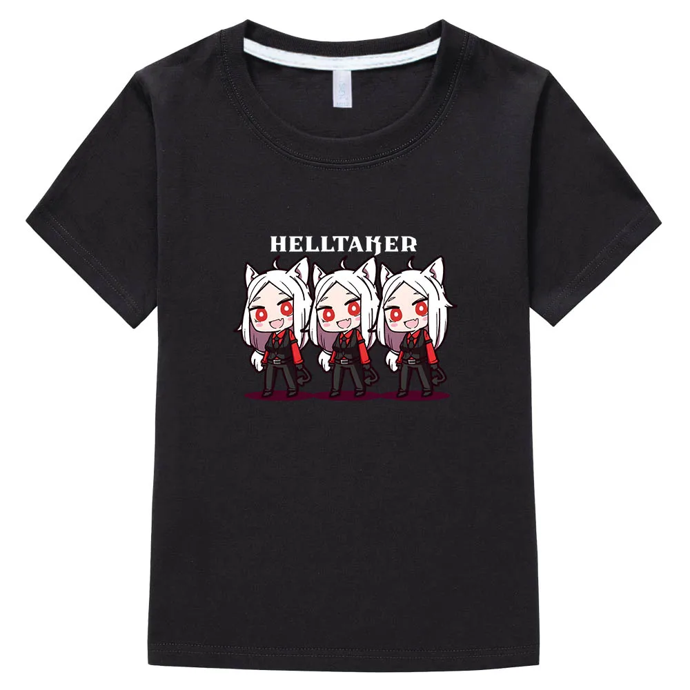 Helltaker/ сладка тениска с анимационни герои, риза в стил Аниме Харадзюку, Популярна тениска от 100% памук за по-големите момчета/момичета, модни тениски с къс ръкав