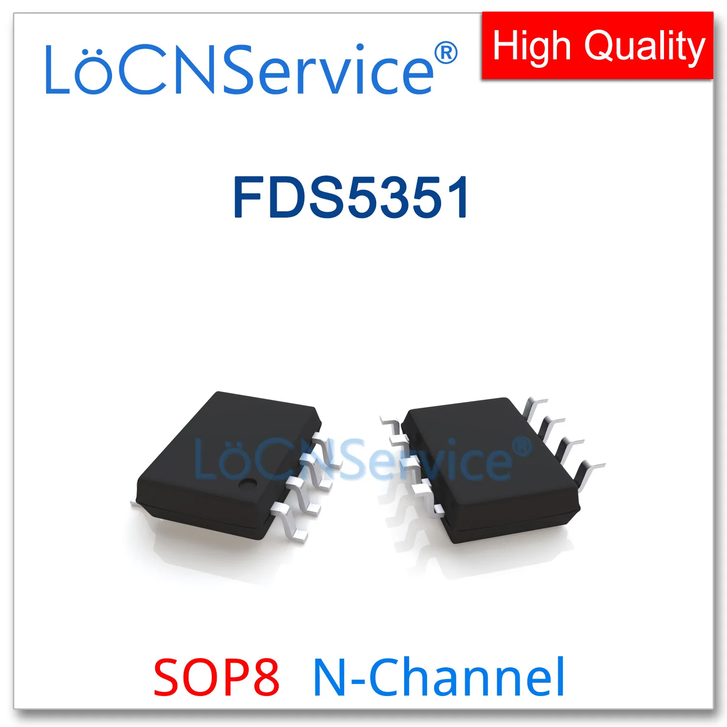 LoCNService 50ШТ 500ШТ FDS5351 SOP8 60V 6.1 A N-Channel 5351 Високо качество