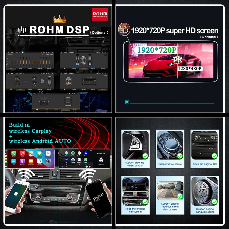 Naviunit 8G 256G Автомобилното радио Android 12 с ЕКРАН за BMW X1 F48 2016-2018 Интелигентна система с навигация Bluetooth Carplay
