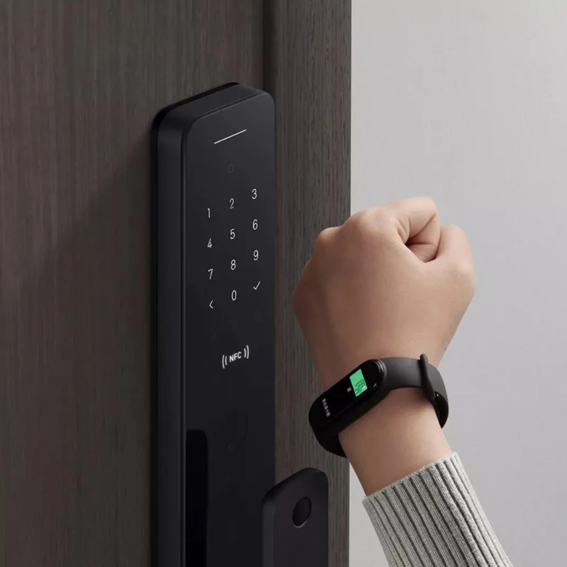 Xiaomi Mijia Automatic Smart Door Lock Биометричен пръстов Отпечатък NFC Smart Security Door Lock Работи с Apple HomeKit и приложение Mi Home