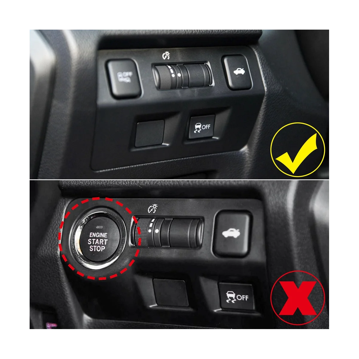 Автомобилен интериор, превключвател за Регулиране на фаровете е от въглеродни влакна, декоративни панел за Subaru WRX/WRX STI 2015-2020