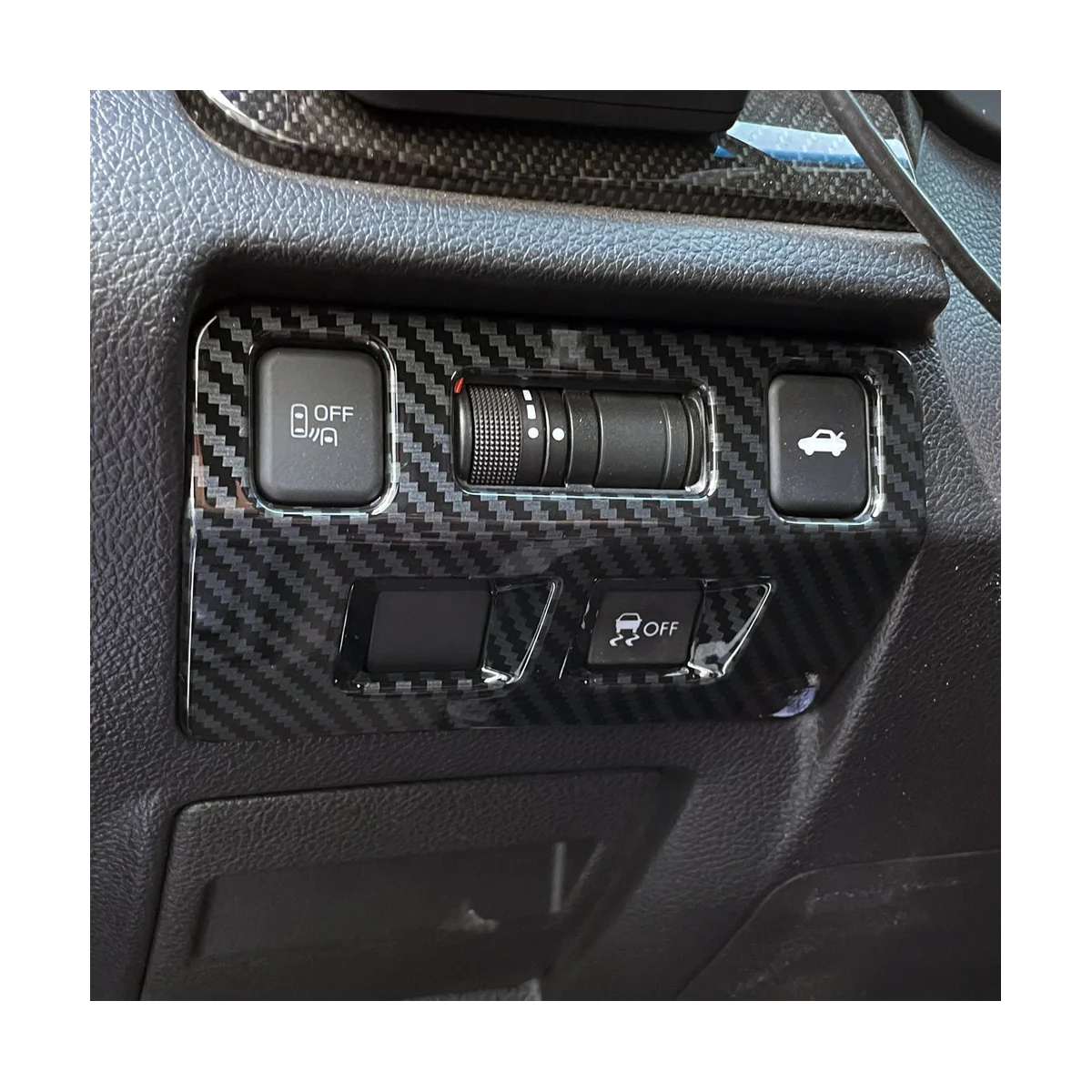 Автомобилен интериор, превключвател за Регулиране на фаровете е от въглеродни влакна, декоративни панел за Subaru WRX/WRX STI 2015-2020