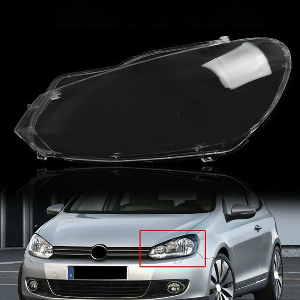 Автомобилна ляв фар, лампа, прозрачна капачка за обектива, капачка фарове за VW Golf 6 MK6 R 2009 2010 2011 2012