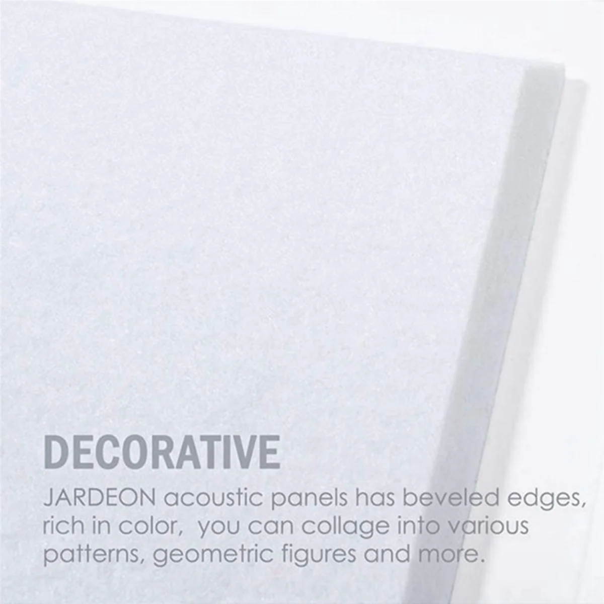 Акустични панели в бял цвят, 24 бр., със скосен ръб с висока плътност за стени и акустична обработка на