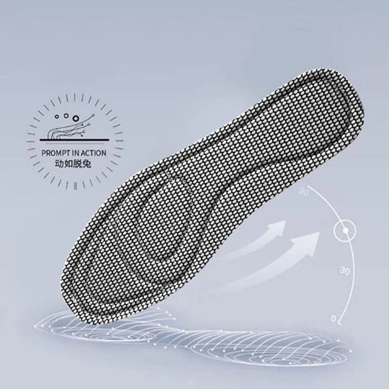 Антибактериални ортопедични стелки от пяна с памет ефект 4D за спортни обувки с Нано дезодорацией, абсорбиращи потта вложки, маратонки за бягане