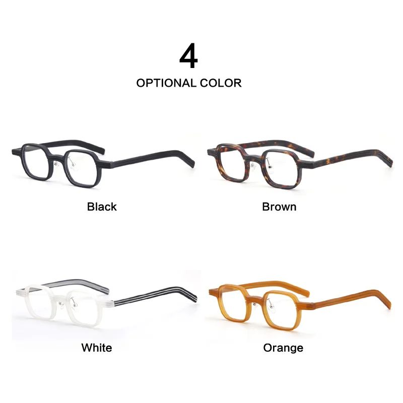 Ацетатные квадратни рамки за очила, реколта оптични очила за далекогледство, очила по рецепта на японския дизайнер, ретро очила