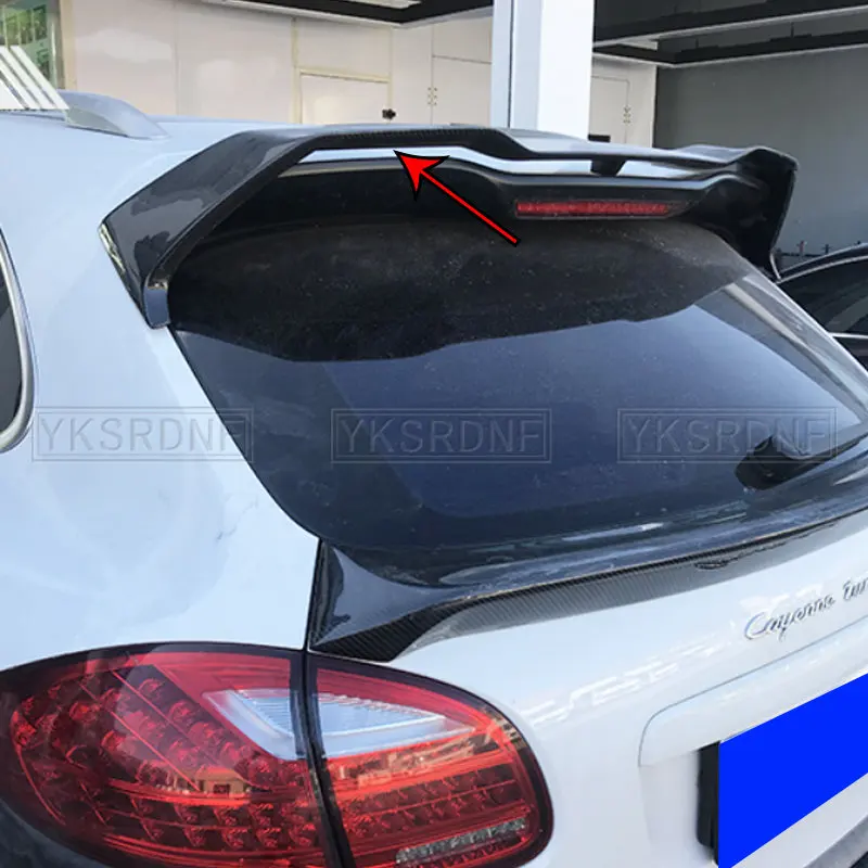 Висококачествено карбоновое влакна, заден спойлер на покрива багажник, броня, подходящ за Porsche Cayenne 958 2011 2013 2014.