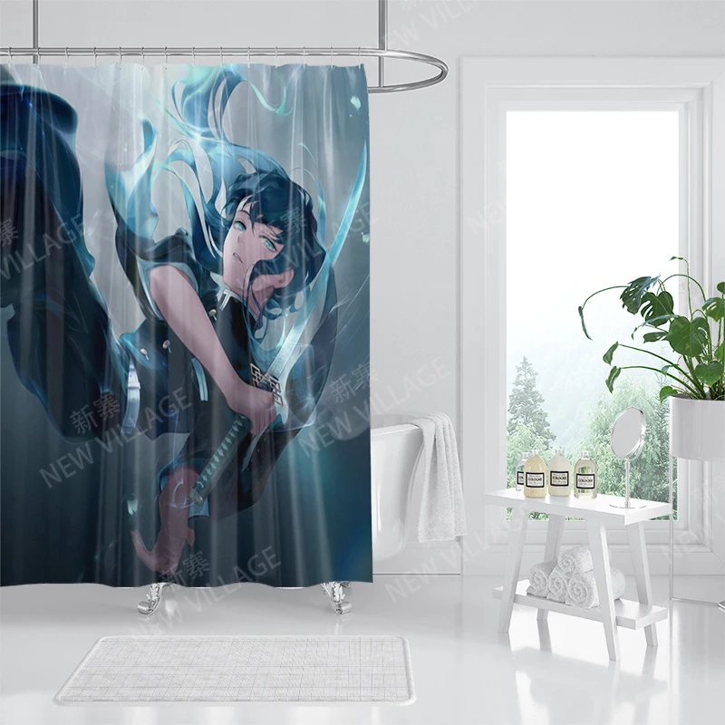Водоустойчив тъканно завеса за душ, аксесоари за пердета за баня 180 x 200, завеса за душ 240*200, cartoony сладък декор 240x200