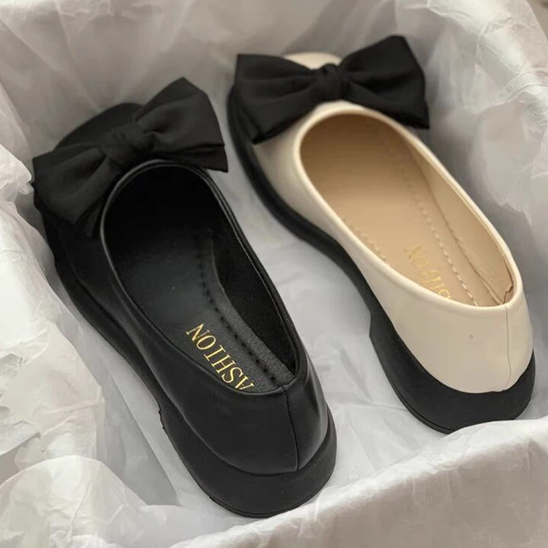 Дамски обувки Mary Janes с лък, ежедневни обувки на равна подметка, Лято 2023, Нови сандали с квадратни пръсти, модерни обувки в стил Лолита