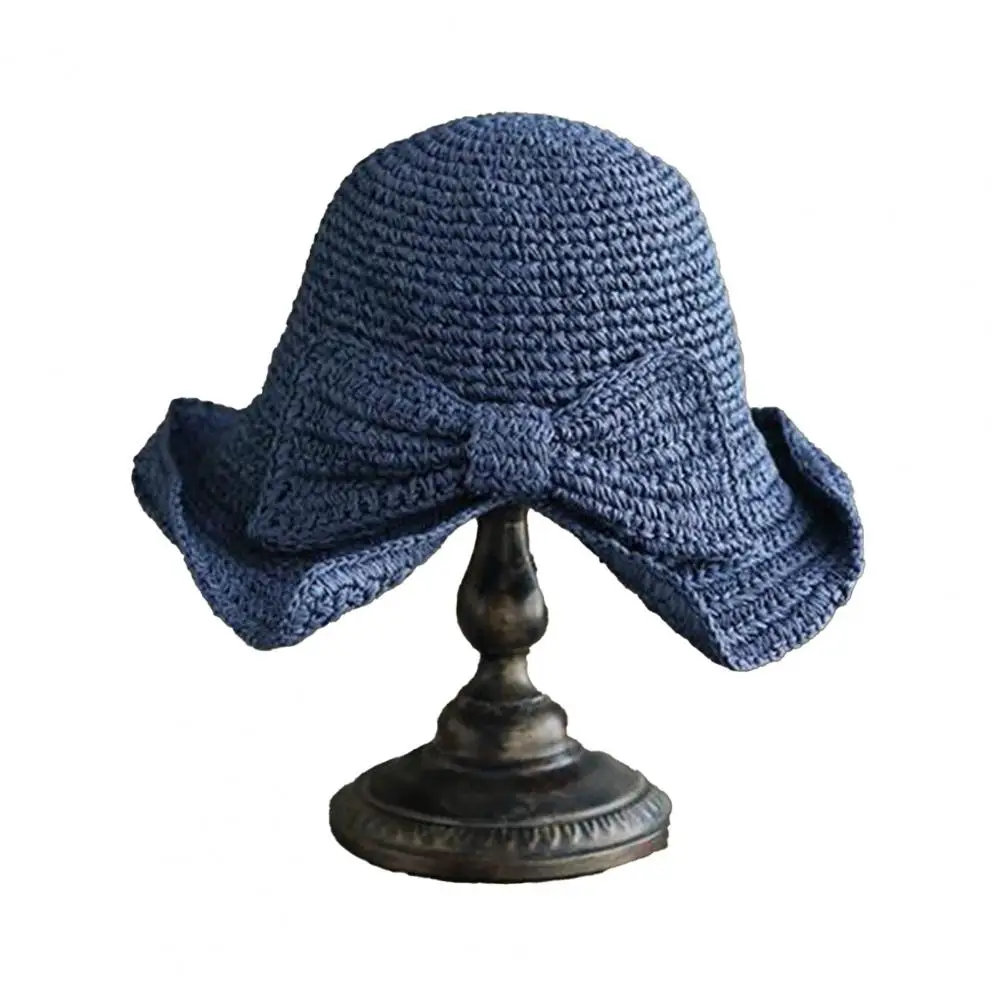 Дамски шапка рибар, дамска сламена шапка с извити ръбове, дамска сламена шапка на чист цветове, дамски сламена шапка