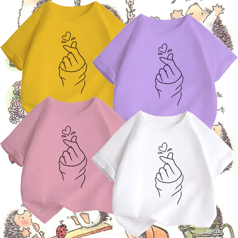 Детска тениска за момичета, летни блузи с азбука 