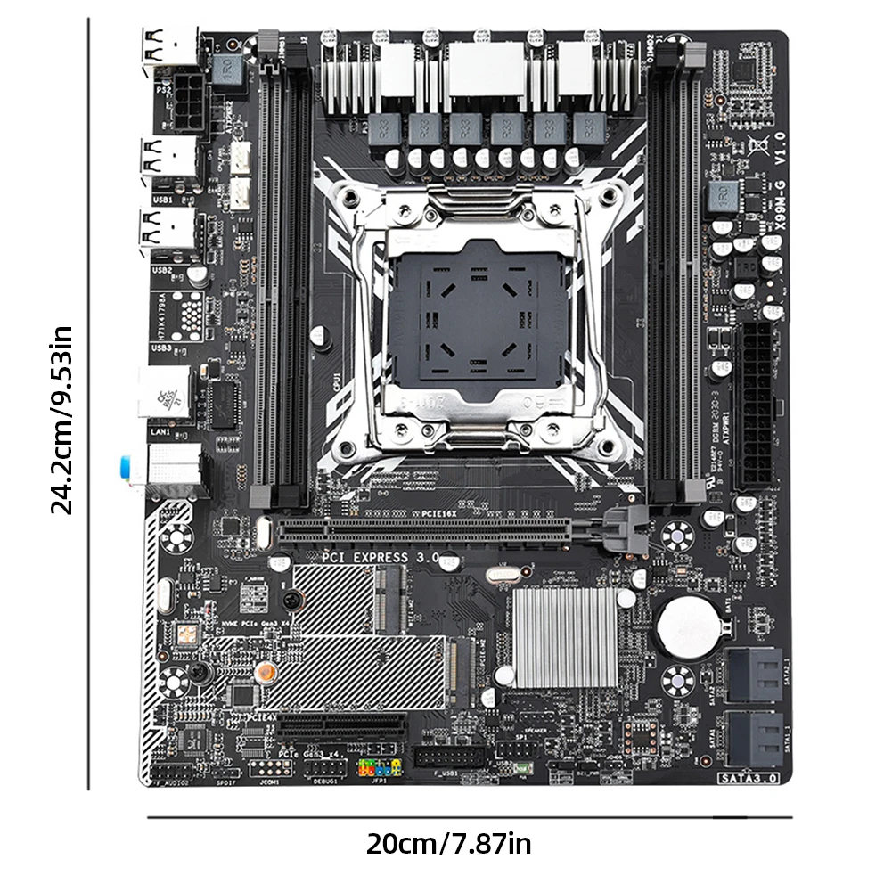 Дънната платка на компютъра X99M-G 4 * DDR4 MATX дънна Платка Памет 128 GB, Gigabit ethernet мрежов адаптер Поддръжка на LGA2011-3 V3/V4 SATA2.0 3,0 PCI-E16X/4X Такса