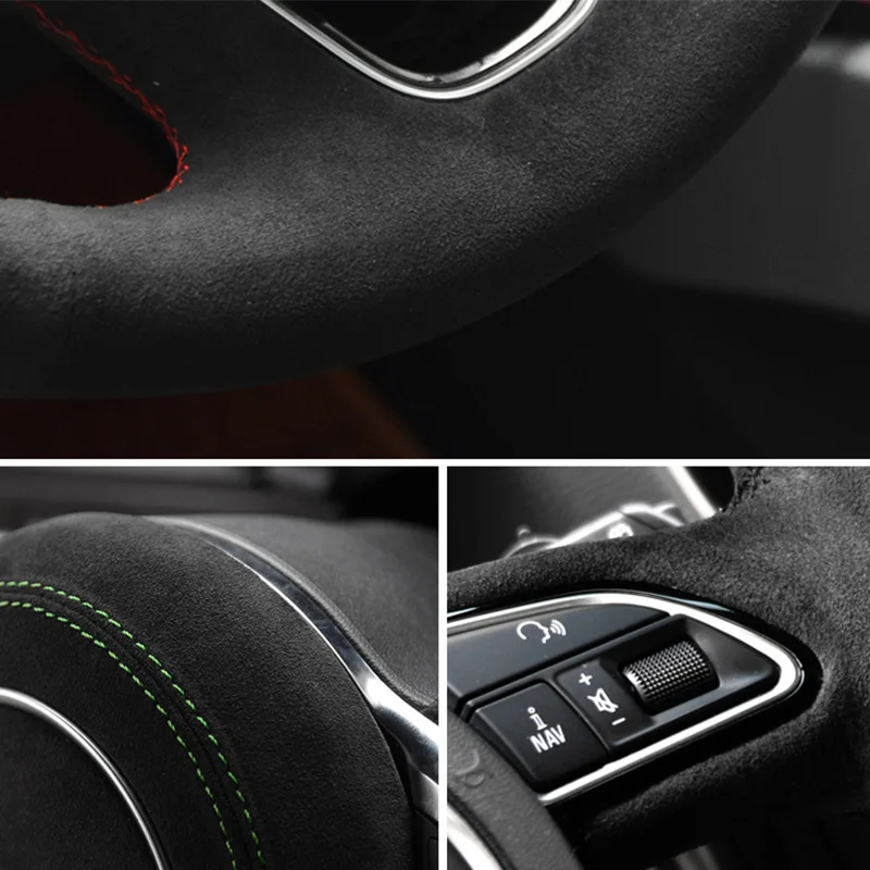Зашити на ръка черен велур от въглеродни влакна, изработени по поръчка калъф за волана на автомобила Honda Accord 10 2018 2019 Insight 2019