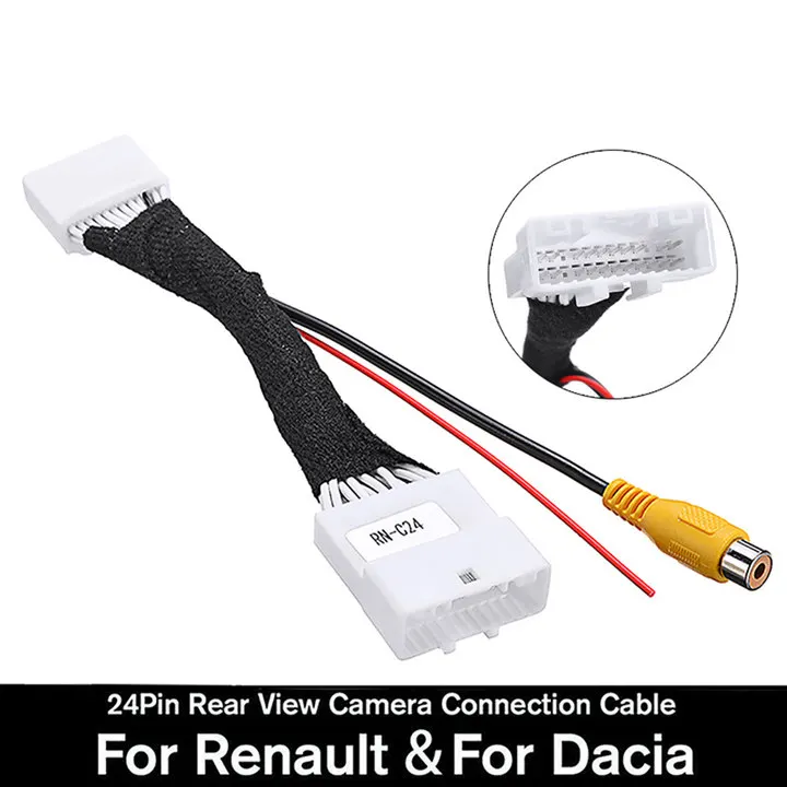 Здрав висококачествен нов практичен кабел-адаптер за Dacia, 24-пинов адаптер, чисто нова камера за Renault