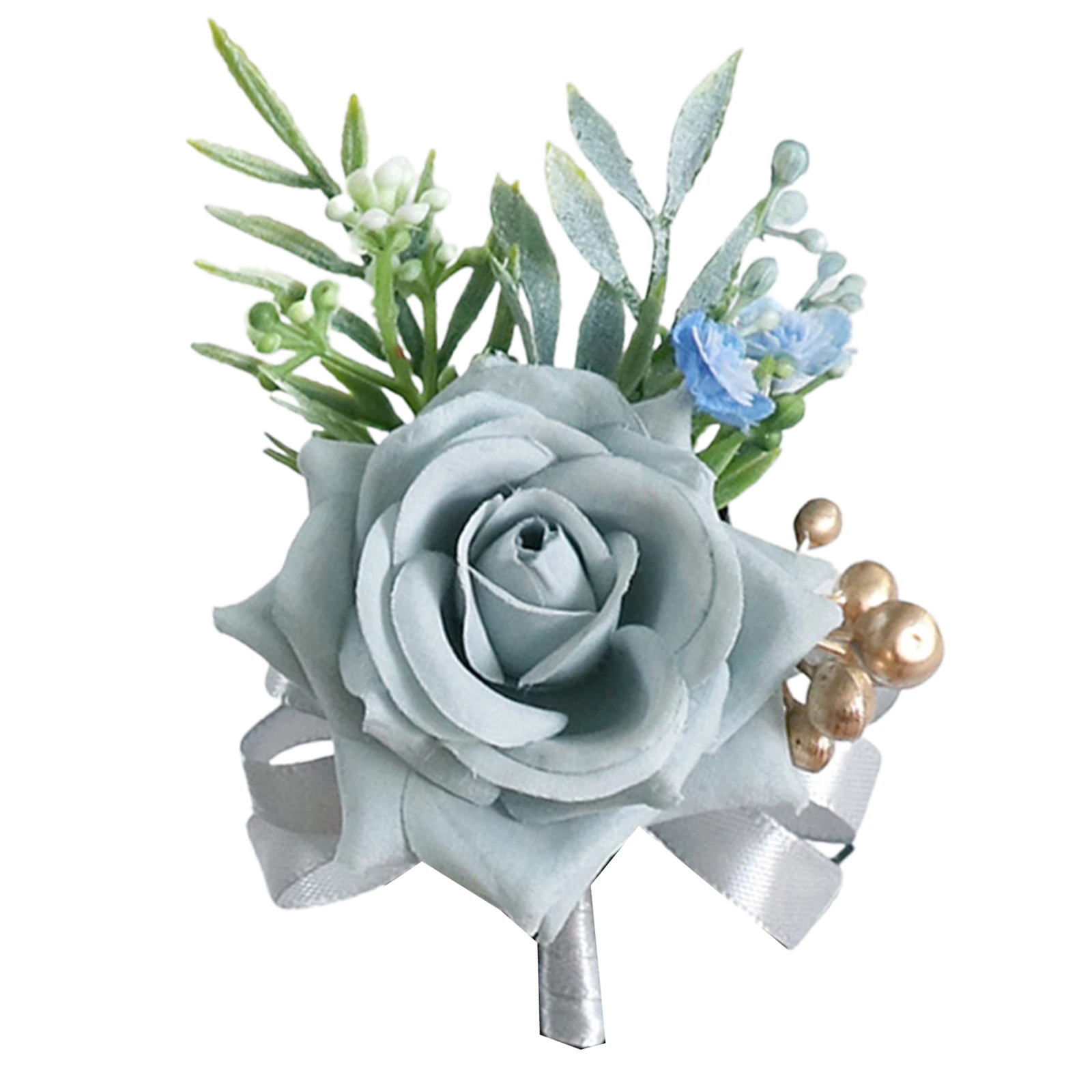 Изкуствени цветя гривни-corsages на китката, сватбени гривни, за Булката и младоженеца, boutonniere, декор за сватбени партита, корсаж-гривна с цветя