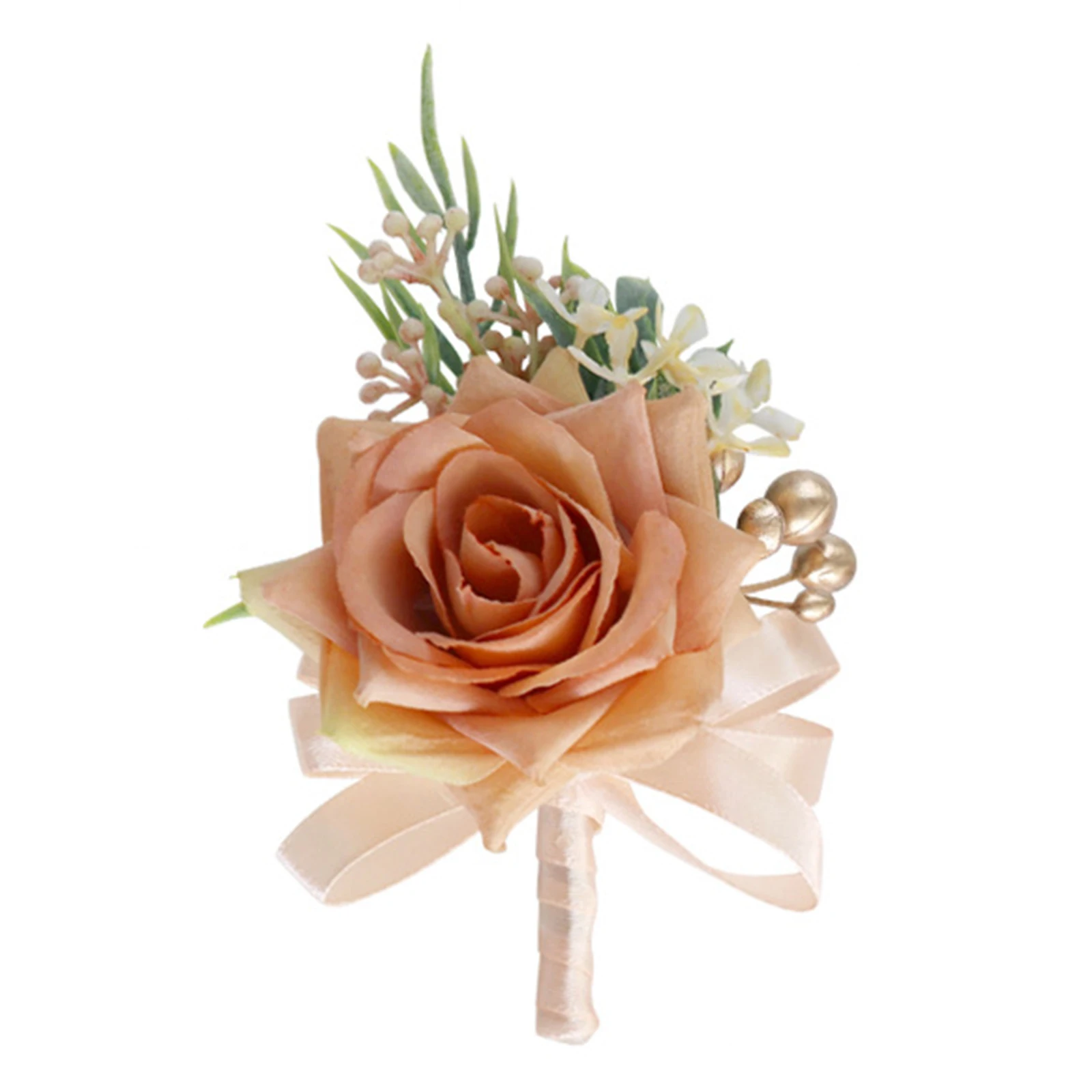 Изкуствени цветя гривни-corsages на китката, сватбени гривни, за Булката и младоженеца, boutonniere, декор за сватбени партита, корсаж-гривна с цветя