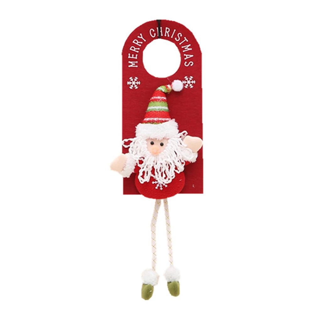 Коледа интериор, врати висулки 40*13,5 cm, Нетканая плат, Дядо Коледа, Снежен човек, Лосове, Домашни Коледни орнаменти за врати