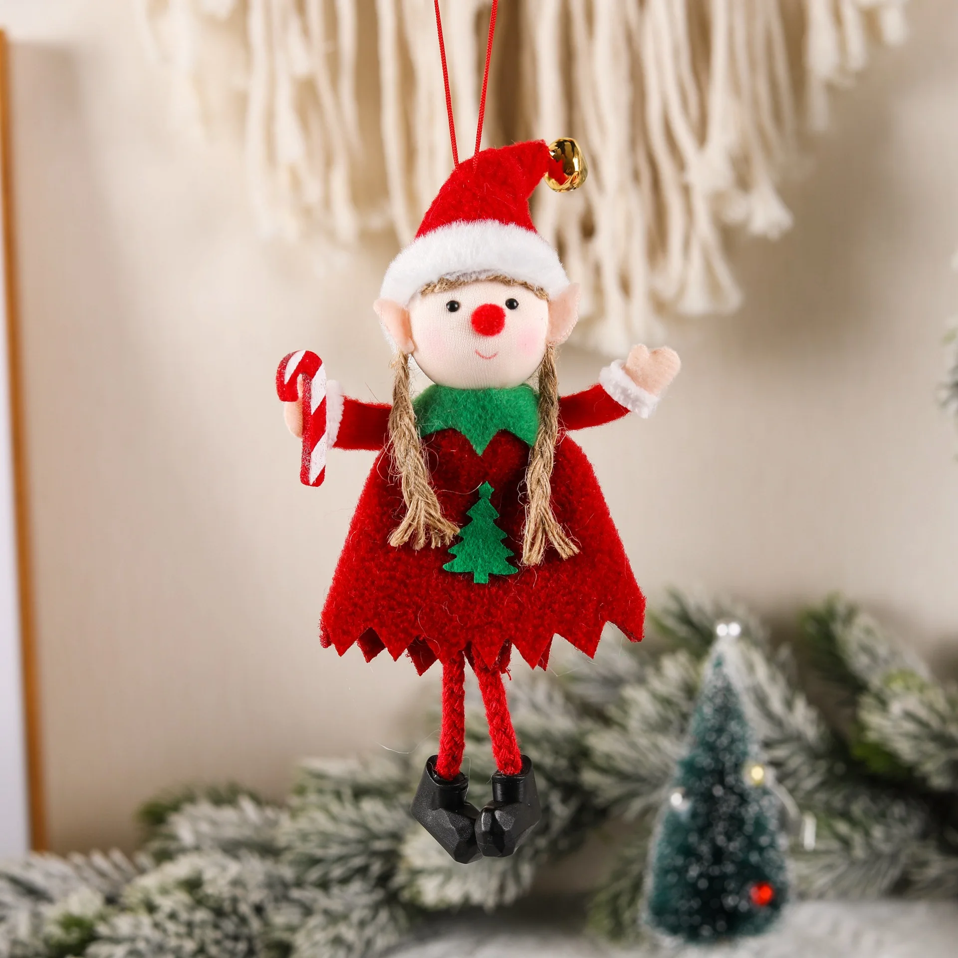 Коледна сладка кукла-фея, украса за Коледната елха, малки висящи аксесоари