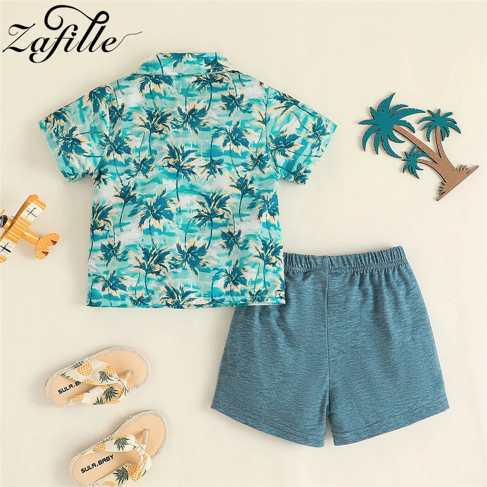 Комплект дрехи за най-малките момчета в празнично стил ZAFILLE, всекидневни, детски костюми, летни детски дрехи за момчета, плажен костюм за бебета