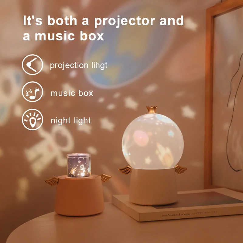 Креативен Звездното небе CX33, въртящи музикален лека нощ, проектор, лампа, музикална ковчег, детски подарък за рожден ден, малка нощна светлина
