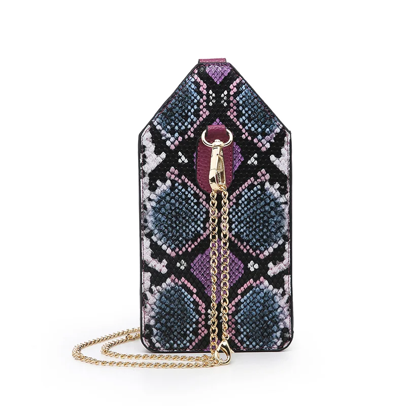 Модерен клатч със змия, чанта за телефон, портфейл за карти, чанта през рамо, чантата си на врата му, чанта 2021