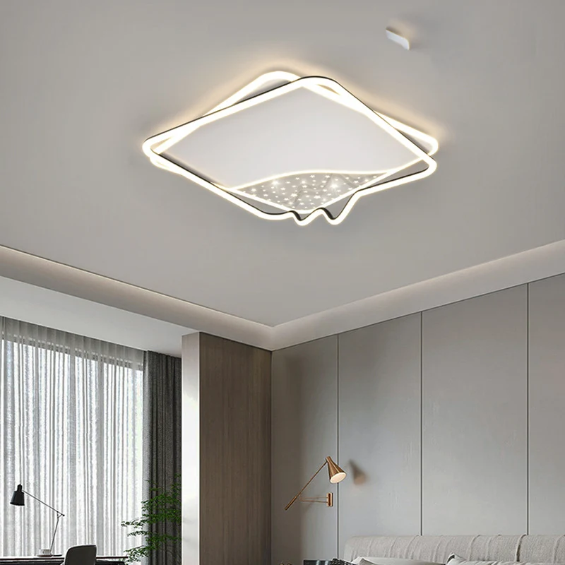 Модерен, уникален дизайн, led плафониери, метал и акрилен тавана лампа, Спалня, led осветителни тела, Кухня, тавана лампа